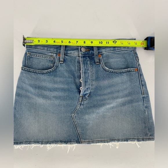 Madewell Button Fly Rigid Denim Jean Mini Skirt - Picture 7 of 14